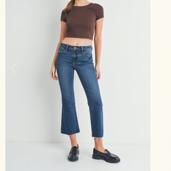NEW! Just USA Jeans - Stretchy Cropped Flare Jean - Size 14 - Picture 3 of 5
